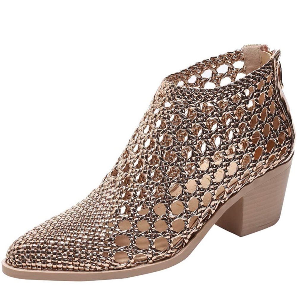 Women's Ankle Boots Chunky Low Heel Dress Sandals